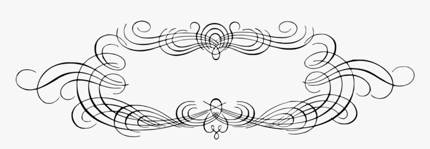 Vintage Calligraphy Frame Png, Transparent Png