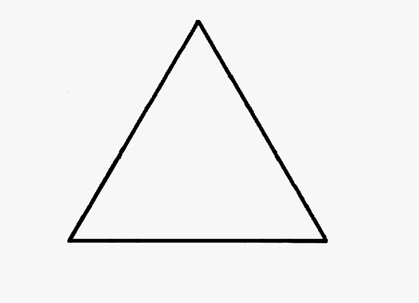 Black And White Triangle Png - Triangle Simple, Transparent Png