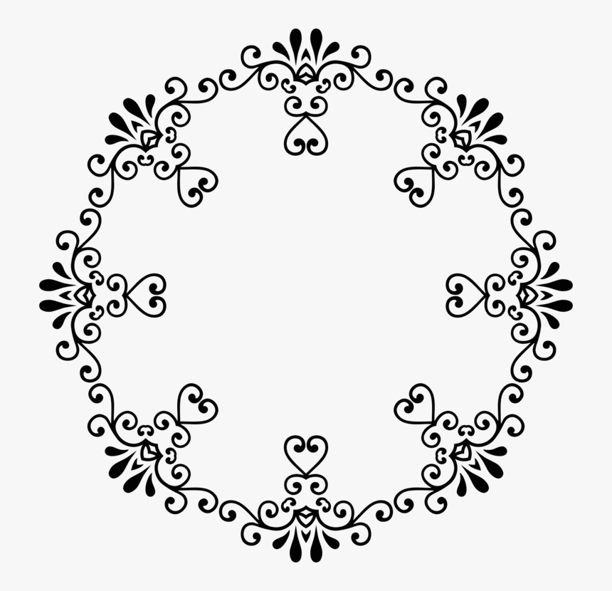 Symmetry,monochrome Photography,text - Decorative Vintage Style Frame, HD Png Download