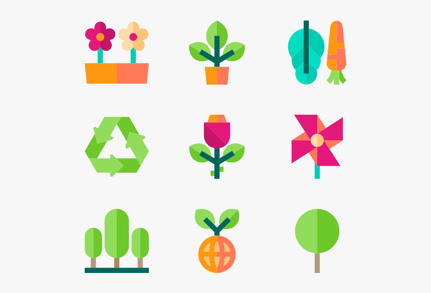 Ecology Set - Flowers Flat Icon, HD Png Download