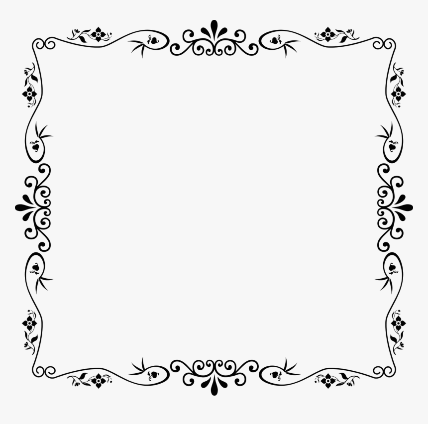 Picture Frame,monochrome Photography,text - Decorative Vintage Style Frame, HD Png Download