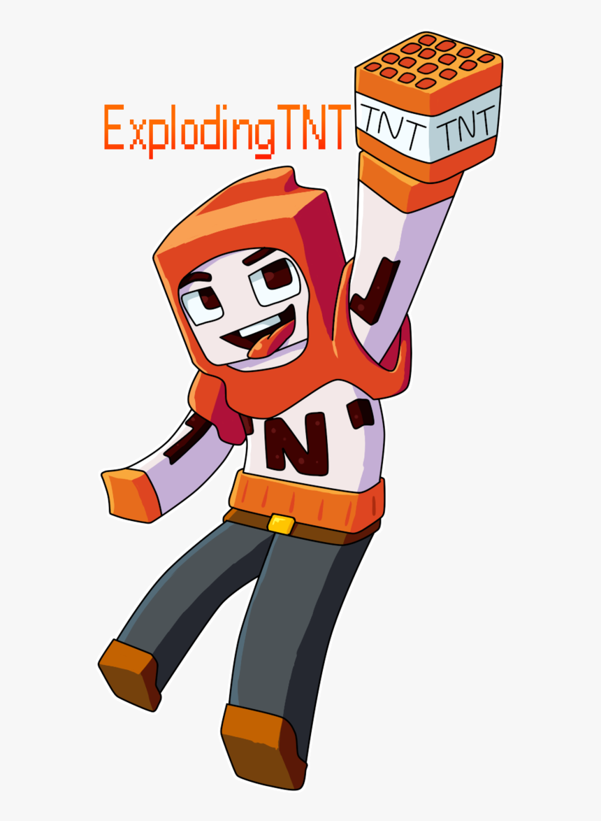 Minecraft Explosion Png -awesome Exploding Tnt Fanart - Explodingtnt X Failboat, Transparent Png