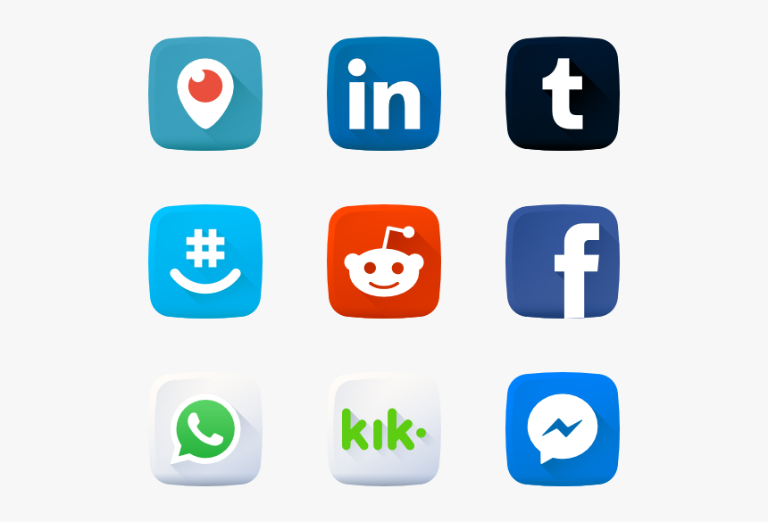 493 Social Media Icon Packs - Social Web Icons Vector, HD Png Download