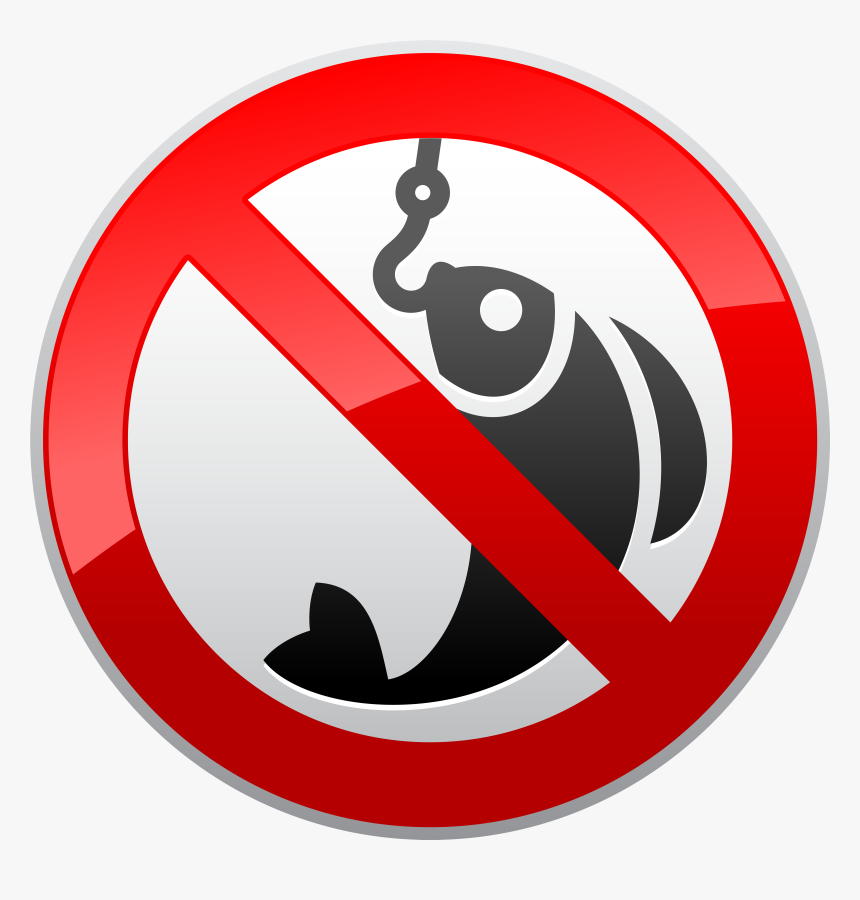 No Fishing Prohibition Png Clipart - Don T Fishing Clipart, Transparent Png