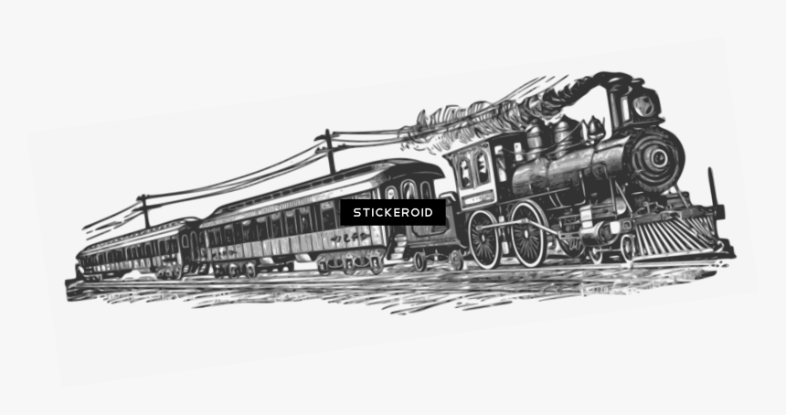 Far West Train Clipart - Steam Locomotive Clipart, HD Png Download