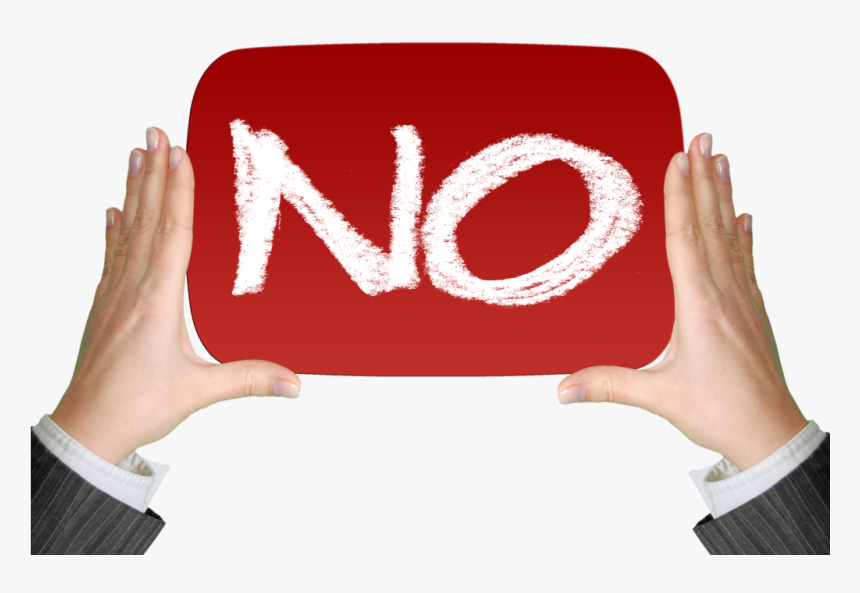 No, Negative, Finger, Hand, Keep, Shield, Cancellation - Saying No Icon Png, Transparent Png