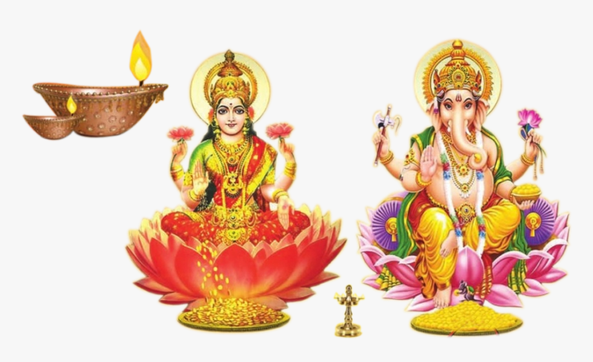 Laxmi And Ganesh Png, Transparent Png