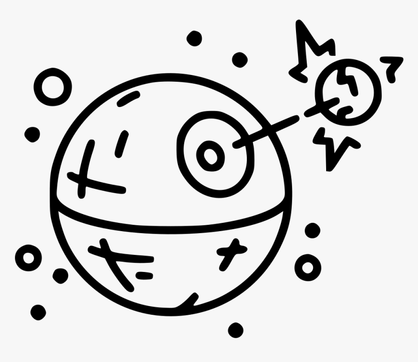 Death Star - Death Star Black And White Clipart, HD Png Download
