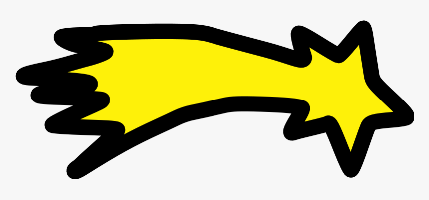 Shooting Star With Outline - Clip Art A Picture Of A Shooting Star, HD Png Download