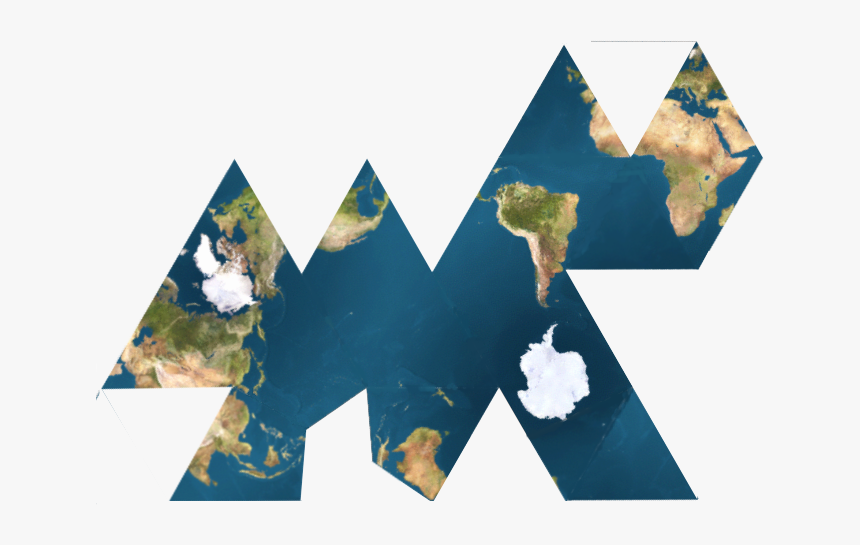 Dymaxion Map Ocean - Dymaxion Sky Ocean World Map, HD Png Download