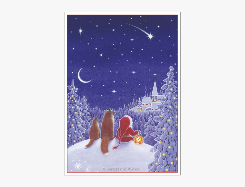 Shooting Star 12 Note Card Set - Christmas Day, HD Png Download