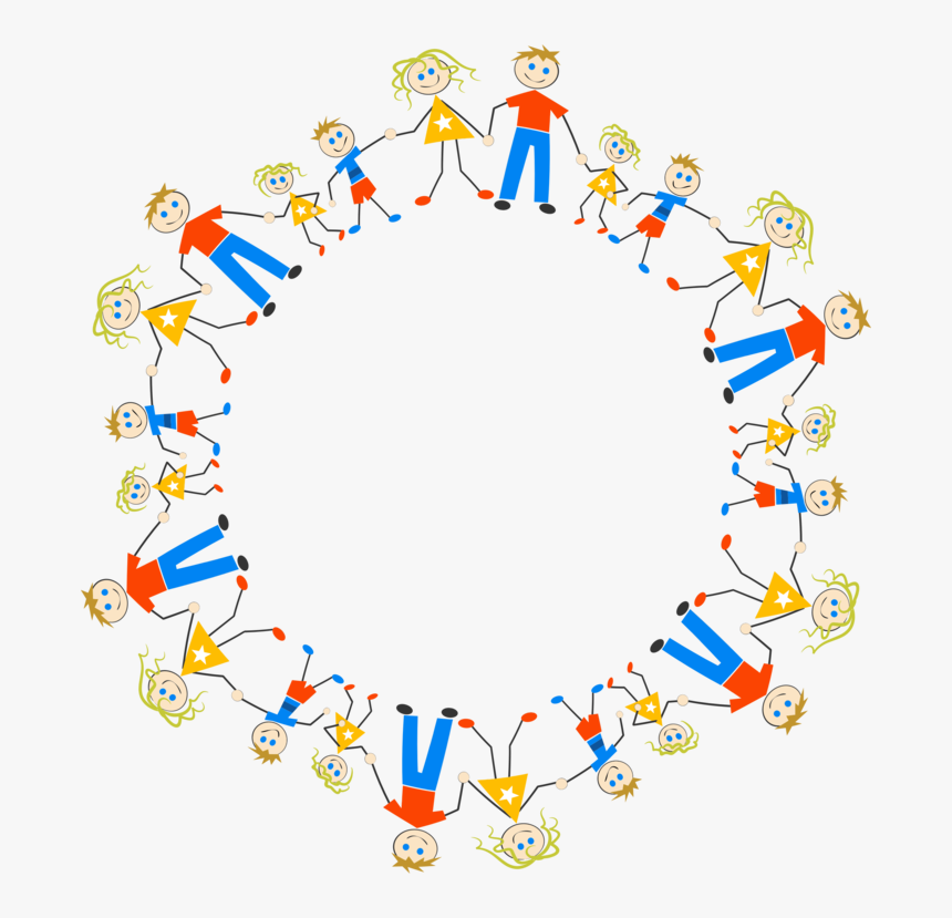 Stick Figure Circle Family Drawing Cc0 - Stick Figures In A Circle, HD Png Download