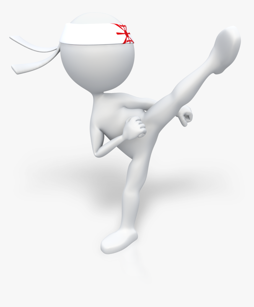 Karate Stick Figure Stick Figure Kicking, HD Png Download