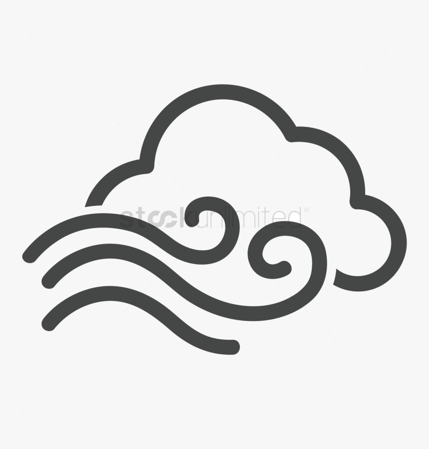 Wave Clipart Wind Free On Transparent Png - Cloud And Wind Clipart, Png Download