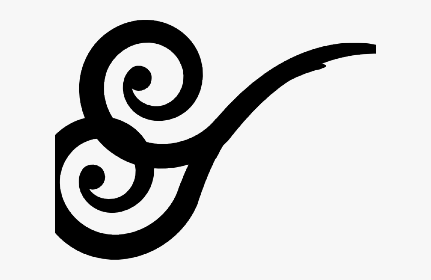 Transparent Black Swirls Png - Gust Of Wind Clipart Png, Png Download