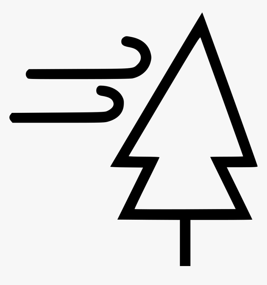 Tree With Wind - Arvore De Natal Na Parede, HD Png Download