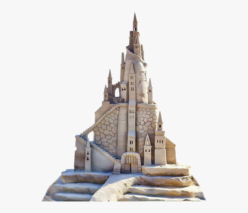 Sandburg, Isolated, Sand Sculpture, Sand Sculptures - Transparent Sand Castle Png, Png Download