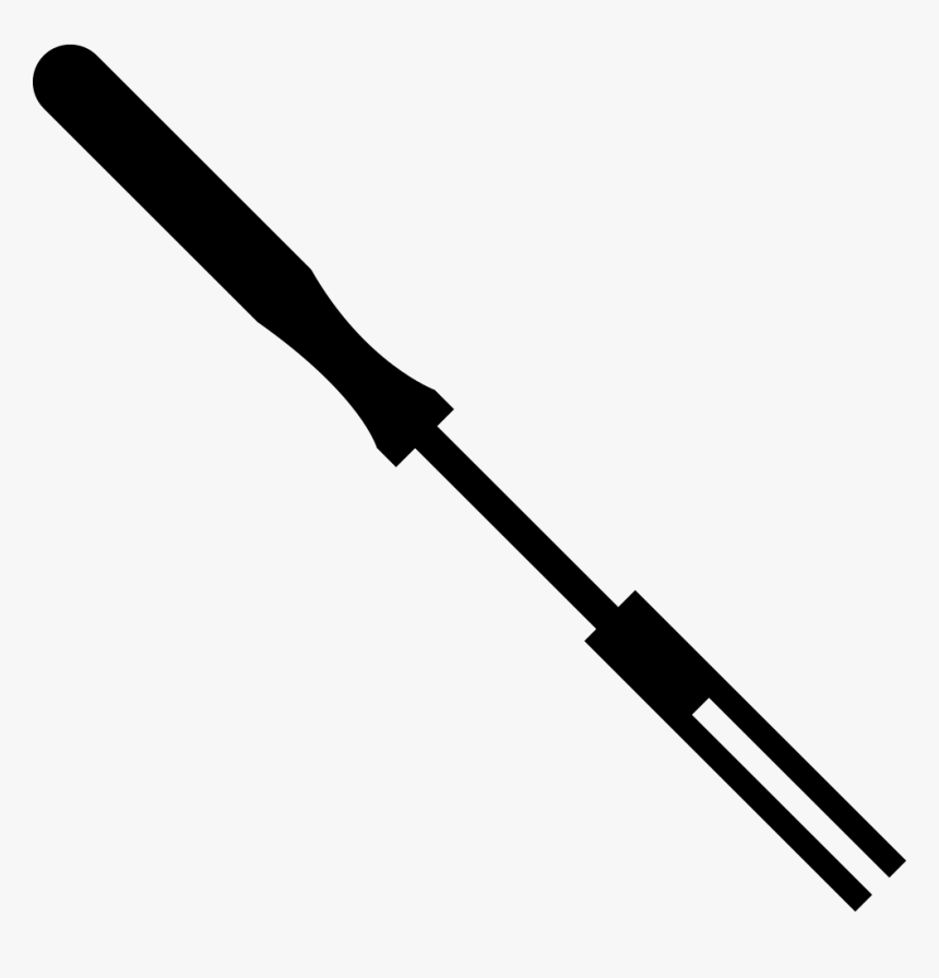 Fork Of Long And Thin Shape - Baseball Bat Black Png, Transparent Png