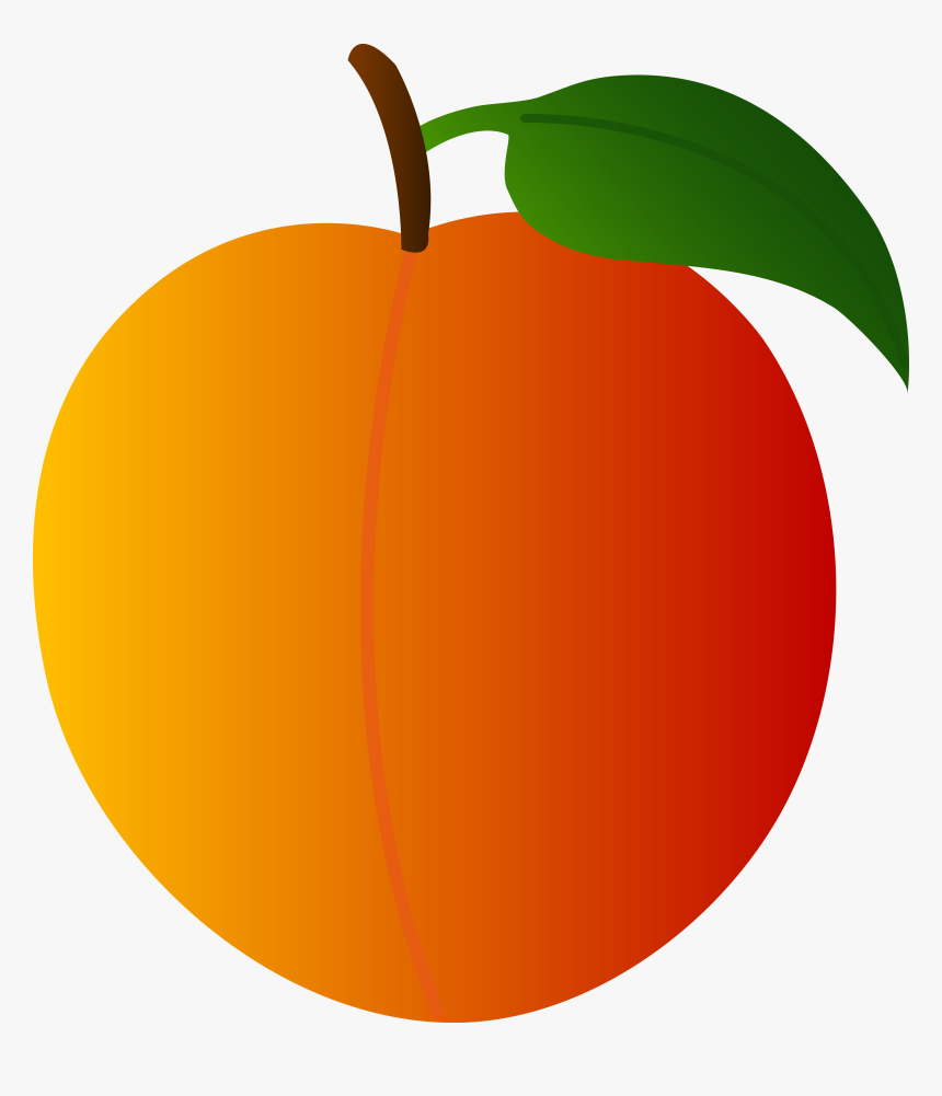 Peach Clip Art Free - Peach Clipart, HD Png Download