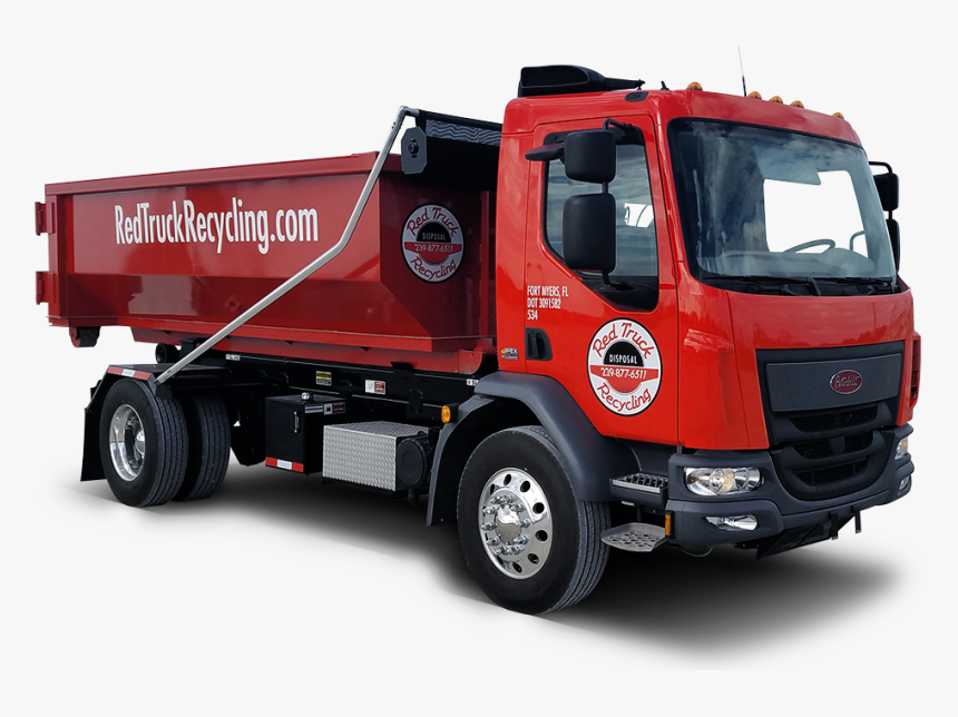 Garbage-truck - Red Truck Png, Transparent Png