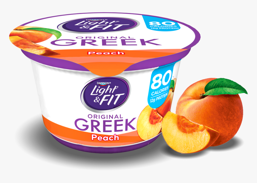 Peach Greek Yogurt - Light And Fit Greek Yogurt Key Lime, HD Png Download