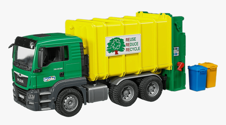 Man Garbage Truck And Containers - Man Garbage Truck Toy, HD Png Download