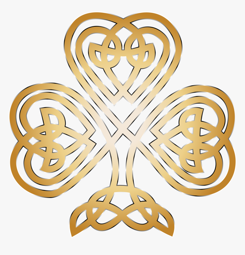 Celtic Shamrock Mod Clip Arts - Celtic Knot Shamrock Heart, HD Png Download