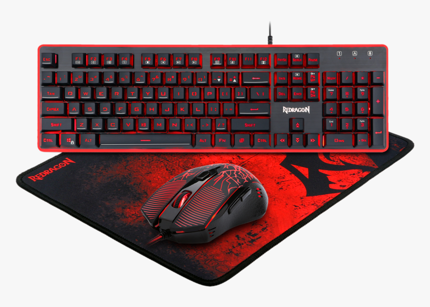 Redragon S107 Gaming Keyboard, Mouse, Mouse Pad, Mechanical - Redragon Keyboard And Mouse Combo, HD Png Download