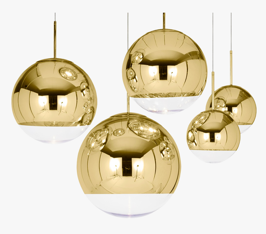 Free Gold Disco Ball Png - Lampa Tom Dixon Mirror Ball, Transparent Png