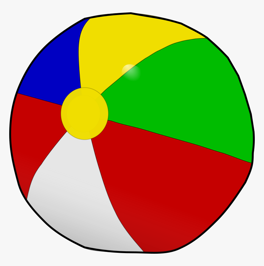 Beach Ball Svg Clip Arts - Clip Art Beach Ball, HD Png Download