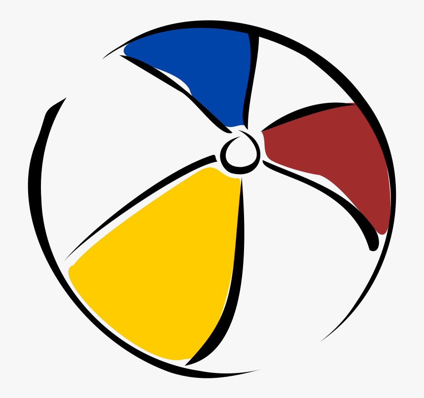 Cliparts For Free Download Beachball Clipart Black - Beach Ball Clip Art, HD Png Download