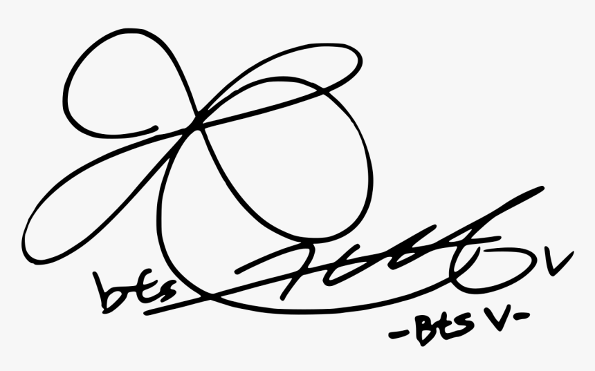 Bts V Signature Bts V Signature, HD Png Download