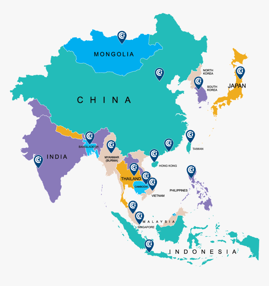 Map Of Singapore And China Map East Asia Singapore Free Transparent Image Hq Clipart - Transparent Map  Of Asia, Hd Png Download , Transparent Png Image - Pngitem