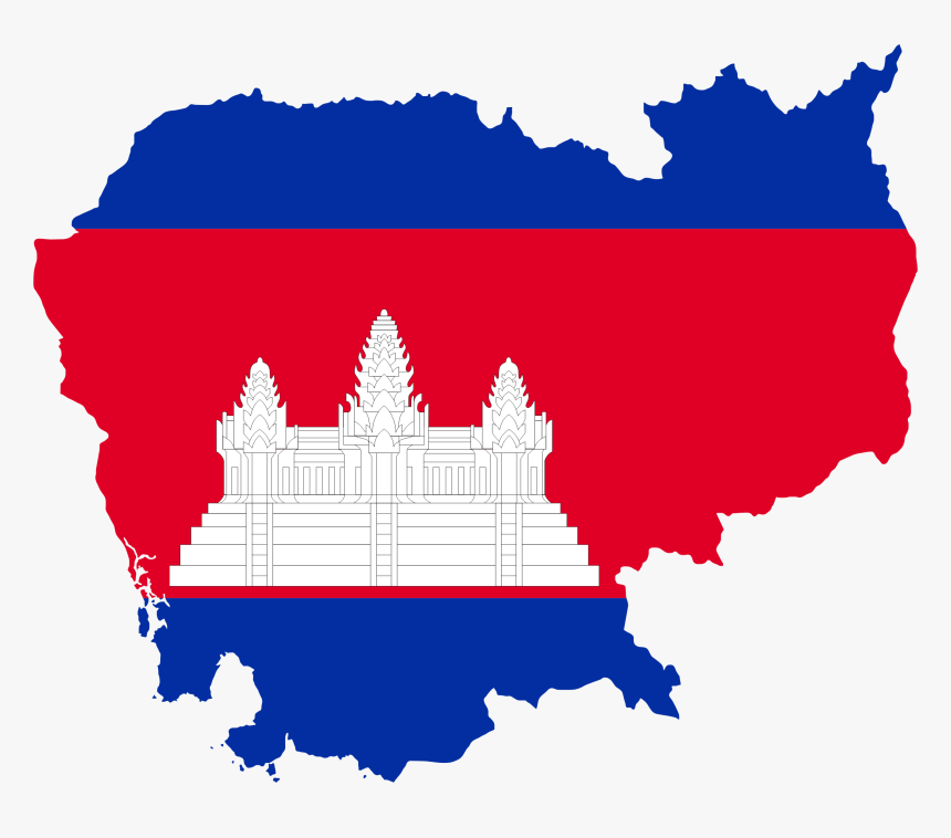 Cambodia Map Flag Clip Arts - Cambodia Map Clipart, HD Png Download