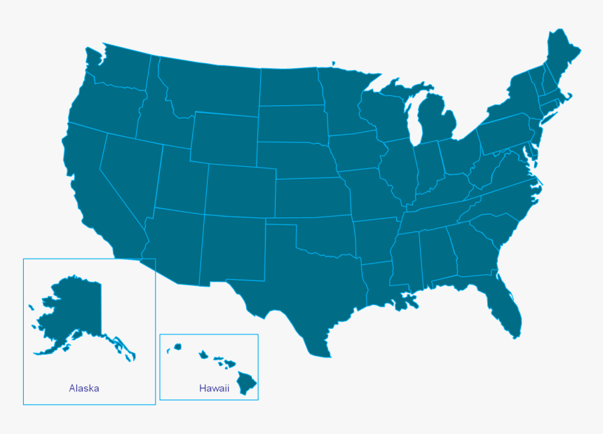 Us Map Png - Us Political Ideology Map, Transparent Png