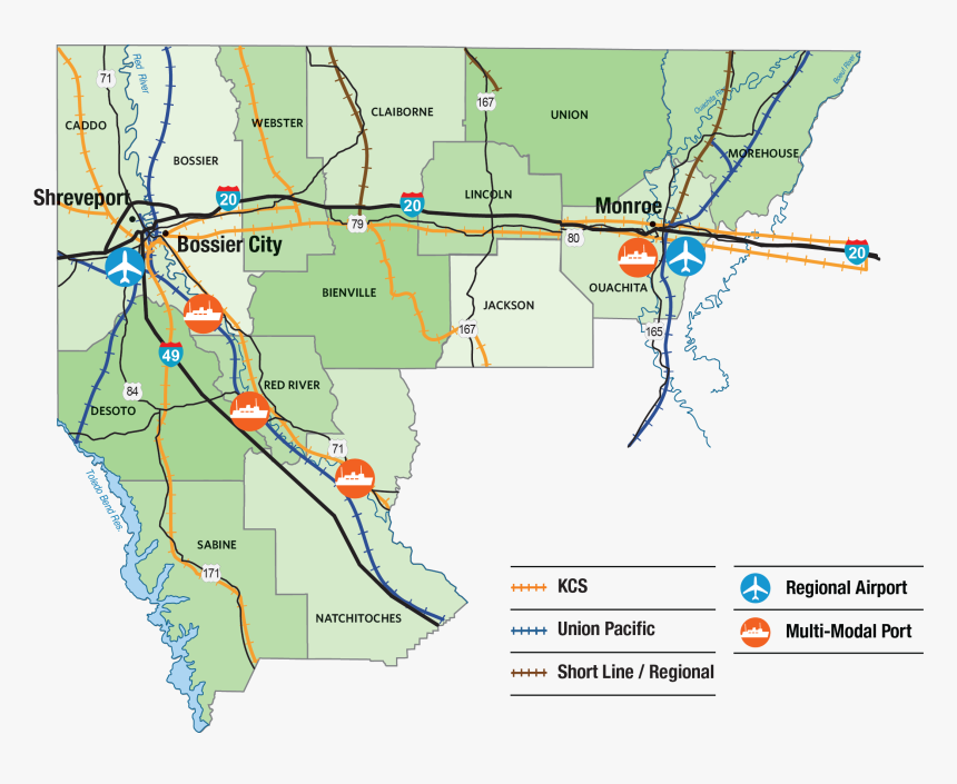 N La Region Railroad Map - Atlas, HD Png Download