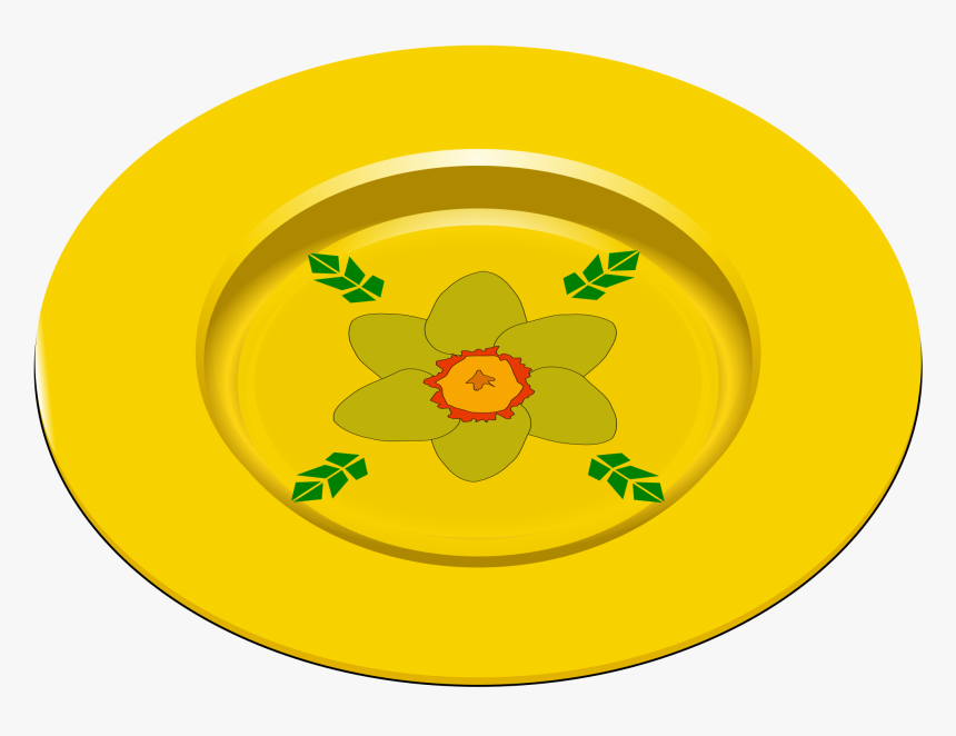 Flower Plate - Dish Clipart, HD Png Download