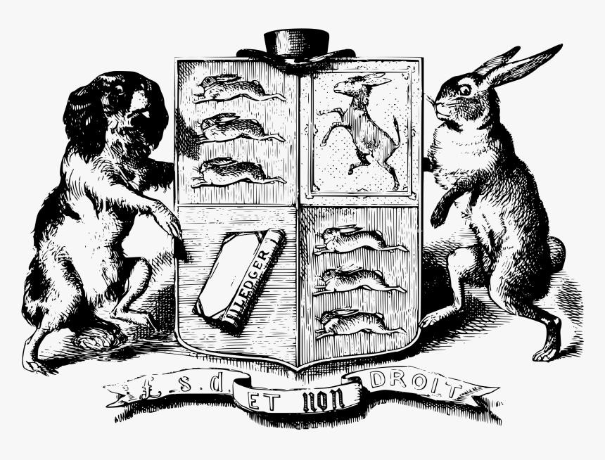 A Dog And Rabbit Coat Of Arms Clip Arts - Rabbit Coat Of Arms, HD Png Download