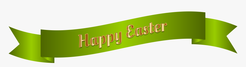 Green Happy Easter Banner Png Clip Art Image - Happy Easter 2019 Banner, Transparent Png