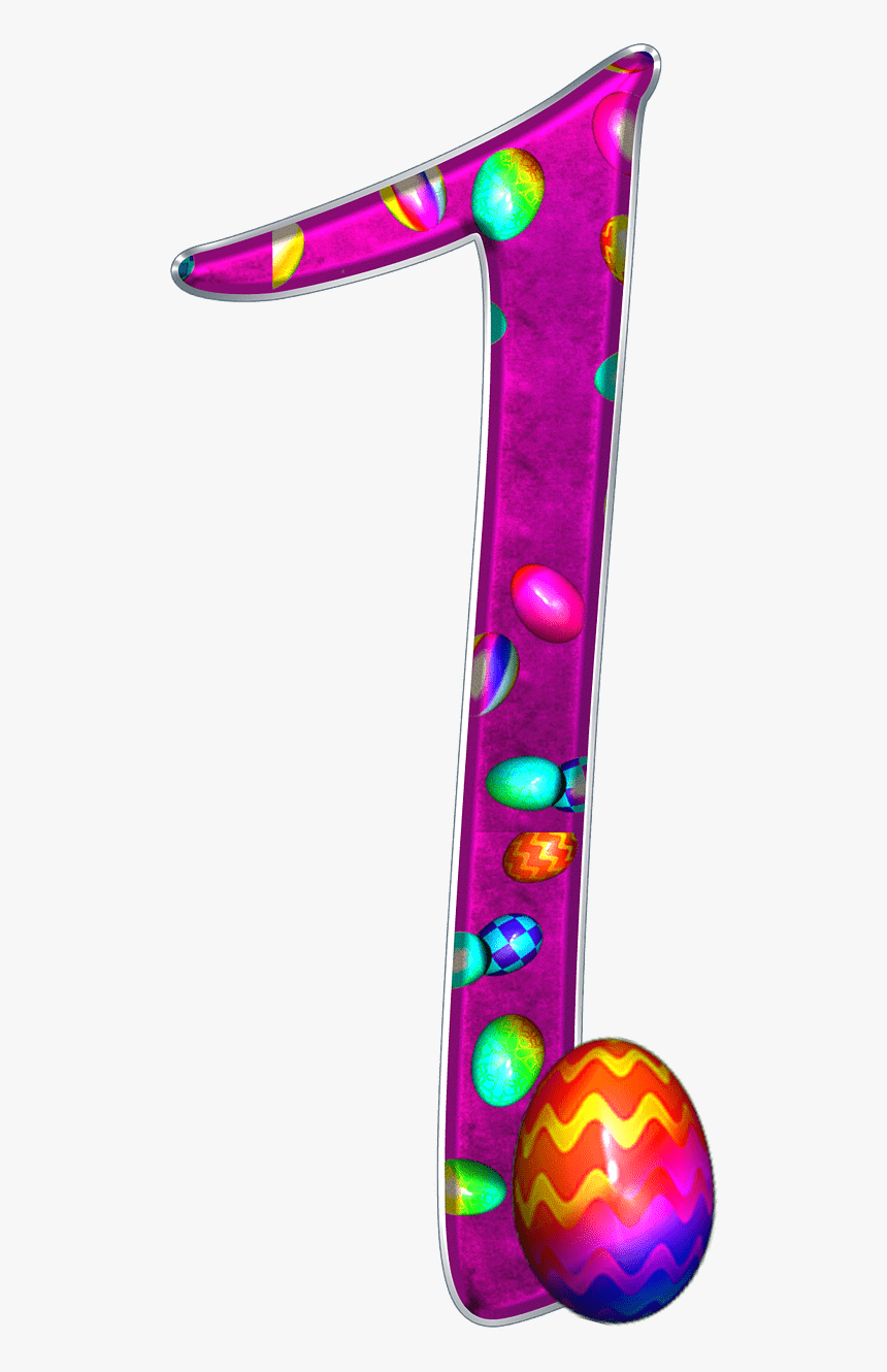 Download Easter Theme Number 1 Transparent Png - Easter Number 1, Png Download