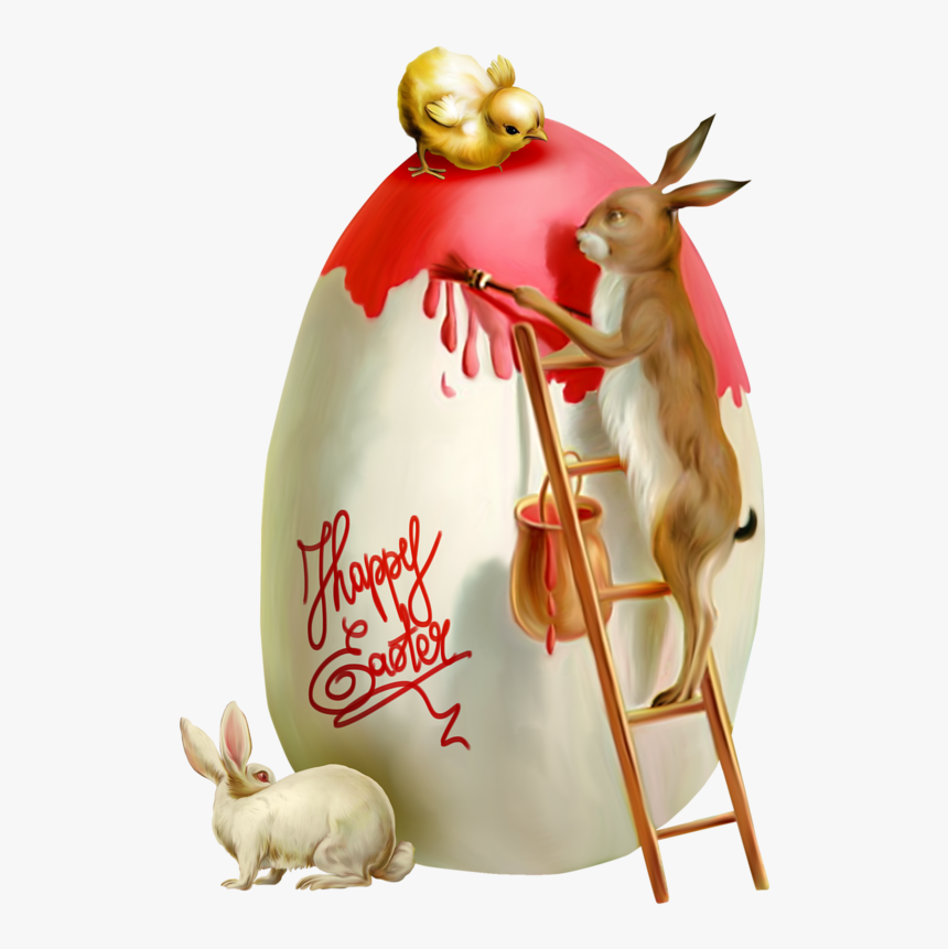 Post Card, Vintage Postcards, Bunny Rabbit, Easter - Vintage Easter Png, Transparent Png