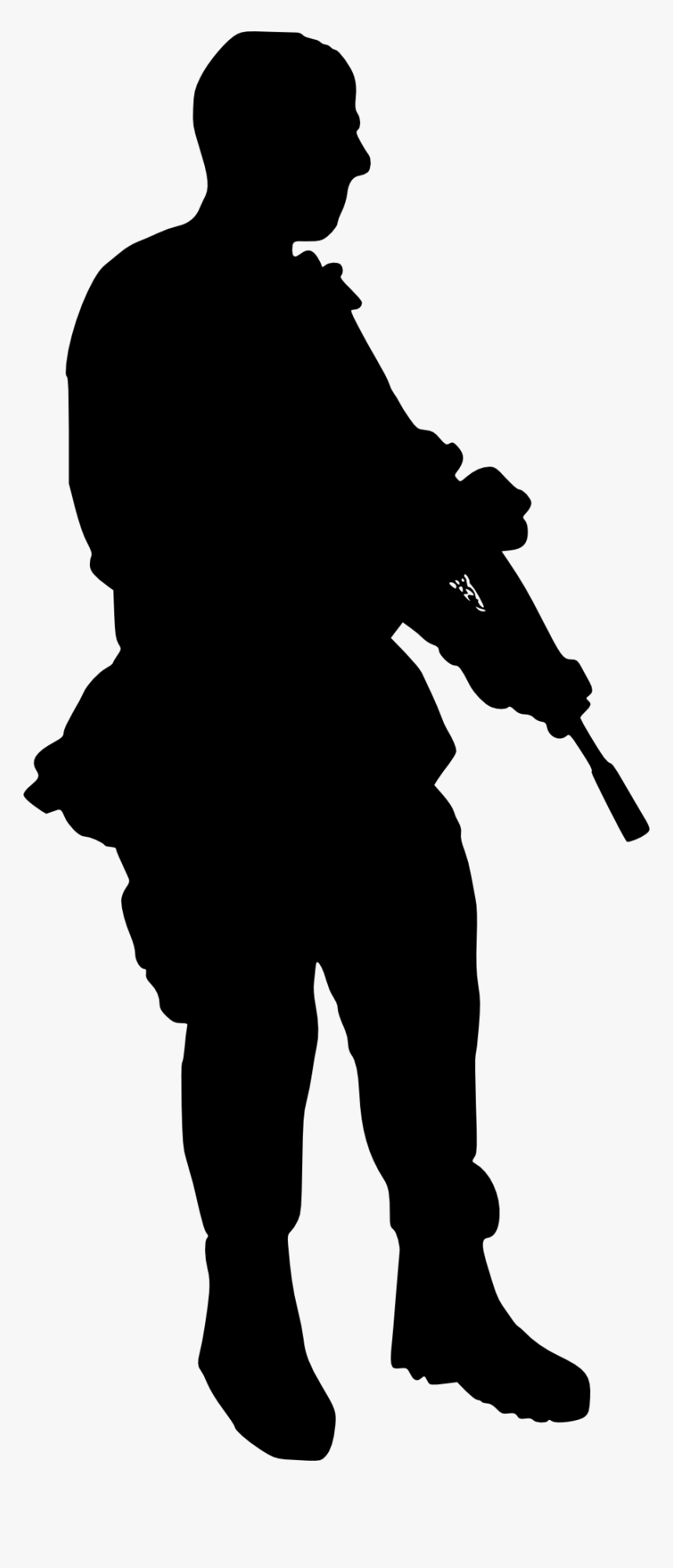 Silhouette Soldier Png, Transparent Png