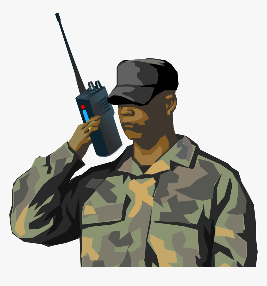 Army Guy Walkie Talkie, HD Png Download