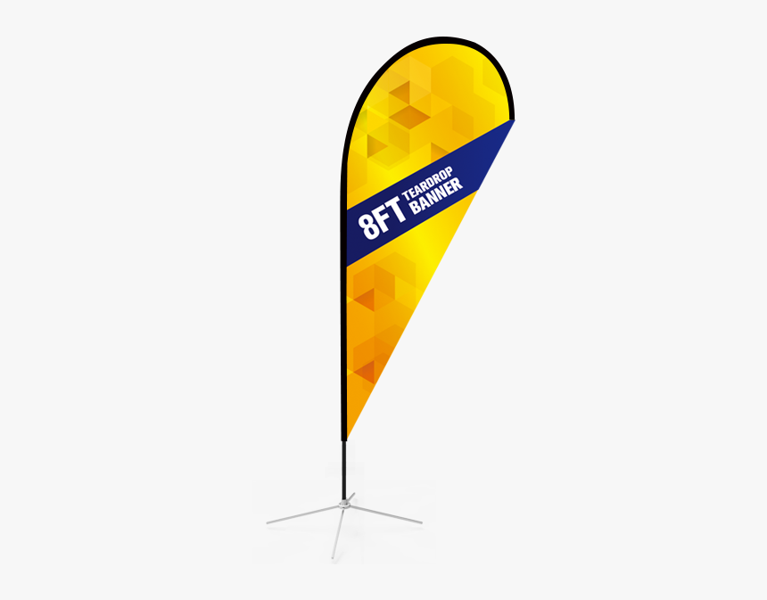 8ft Teardrop Flag With Cross Base & Water Bag - Banner, HD Png Download