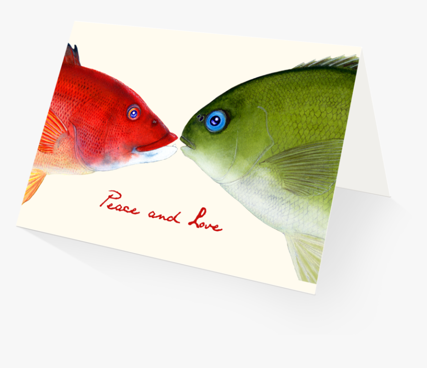 Mistletoe Fish Holiday Card - Pomacentridae, HD Png Download