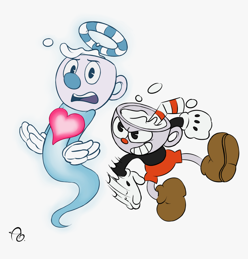 Cartoon Mammal Vertebrate Product Emotion Art Fictional - Cuphead And Mugman, HD Png Download