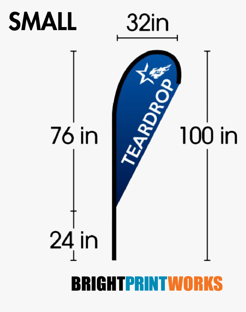 Bright Print Works Creates Small Teardrop Wind Flags - Brightmove Corporation, HD Png Download