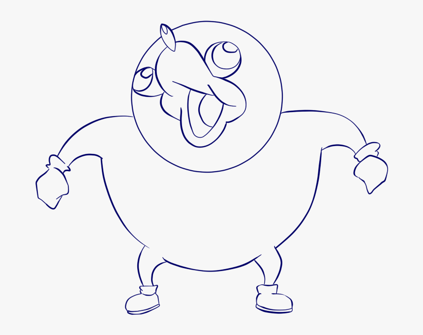 Ugandan Knuckles Lineart - Draw Ugandan Knuckles Steps, HD Png Download