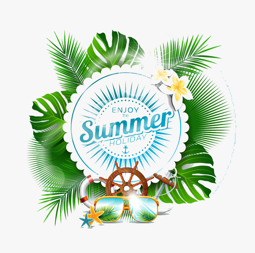 Arecaceae Elements Leaf Summer Free Clipart Hq Clipart - Clipart Summer Png, Transparent Png