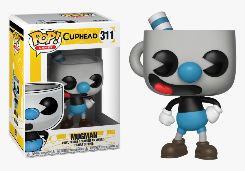 Mugman Pop Vinyl Figure - Funko Pop Cuphead Mugman, HD Png Download